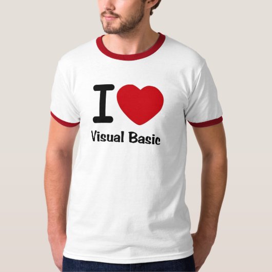 T-shirt I coeur Visual Basic (Devant)