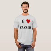 T-shirt I coeur Zazzle (Devant entier)