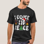 T-shirt I Come In Peace Funny Couple Ugly Christmas Shirt (Devant)