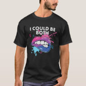 T-shirt I Could Be Both Bisexual Pride March Bisexuality L (Devant)