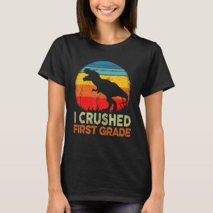 T-shirt I Crusé 1ère année Dinosaure coucher de soleil Ret