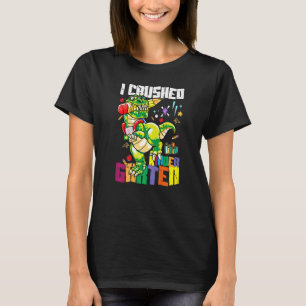 T-shirt I Crush Kindergarten Dinosaur Rex Kids Classe Gra