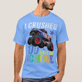 T-shirt I Crushed 100 Days of School Monster Truck Shirt f