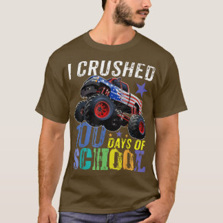 T-shirt I Crushed 100 Days of School Monster Truck Shirt f