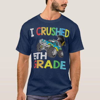 T-shirt I Crushed 5th Grade Gift Graduation Boys Monster T