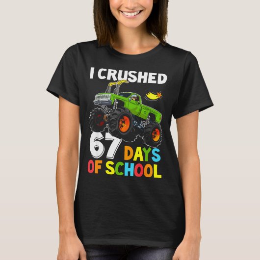 T-shirt I Crushed 67 Days Of School Funny Six Seven Meme B (Devant)