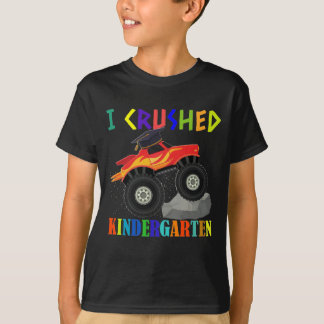 T-shirt I Crushed Kindergarten Monster Truck graduation