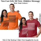 T-shirt I’d Rather Be At Home Hidden Message 084WM Funny