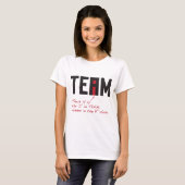 T-shirt I dans l'équipe - là elle est cachée dans un trou (Devant entier)
