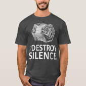 T-shirt I Destroy Silence Funny Concertina Players (Devant)