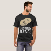 T-shirt I Destroy Silence Funny Cymbals Players (2) (Devant entier)