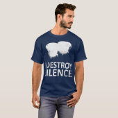 T-shirt I Destroy Silence Funny Joueurs de tambours Bongo (Devant entier)