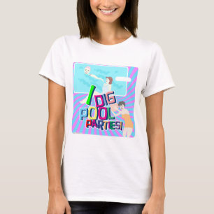 T-shirt I Dig Pool Parties Retro Fun Illustration Art