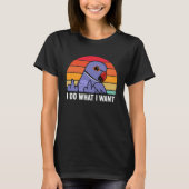 T-shirt I Do What I Want Parrot I Violet Indian Ringneck (Devant)