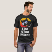 T-shirt I Do What Want Cool Funny Cat & Retro Sungles (Devant entier)