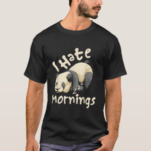 T-shirt I E Matins Kawaii Sleepy Panda Bear