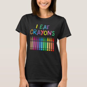 T-shirt I Eat Crayons Funny Saying Artist Drawing