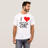 T-shirt I fille de pizza de coeur (Devant entier)