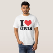 T-shirt I filles de coeur/amour (Devant entier)