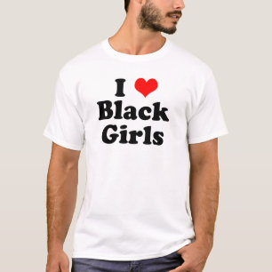 T-shirt I filles noires de coeur