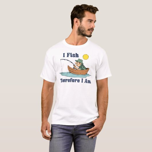 T-shirt I Fish, Therefore I (Devant entier)