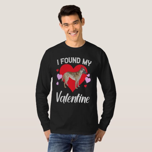 T-shirt I Found My Valentine Funny Belgian Malinois Dog (Devant entier)