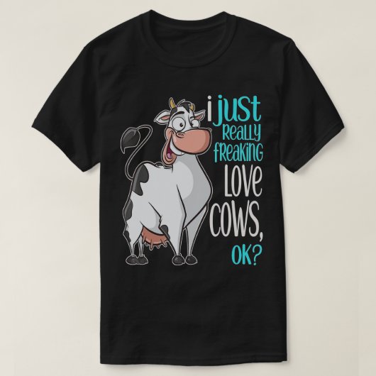 T-shirt I Freaking Love Vaches Funny Vache cadeau pour enf (Design devant)