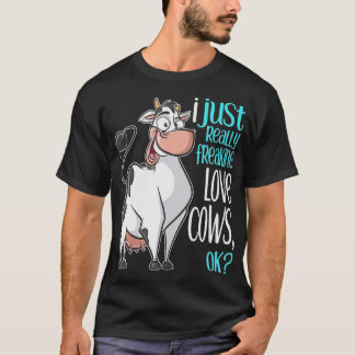 T-shirt I Freaking Love Vaches Funny Vache cadeau pour enf