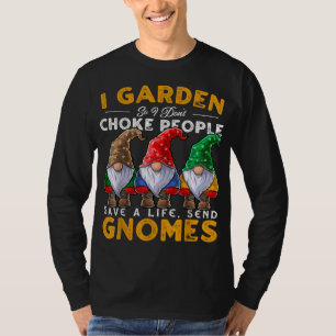 T-shirt I Garden Envoyer Gnomes Funny Gardening Gnome Casq