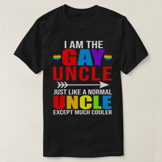 T-shirt I Gay Uncle Matching Pride LGBT Heart Gay L (Design devant)