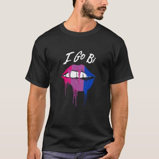 T-shirt I Go Bi Bisexual LGBTQ Bi Pride LGBT Sayings Panse (Devant)