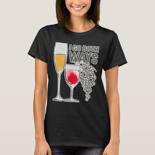 T-shirt I Go Two Ways Wine Wine 56 (Devant)