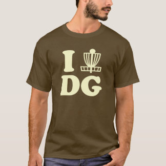 T-shirt I golf de disque de coeur