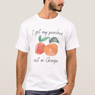 T-shirt I Got My Peaches Out In Georgia Lyrics Song Funny
