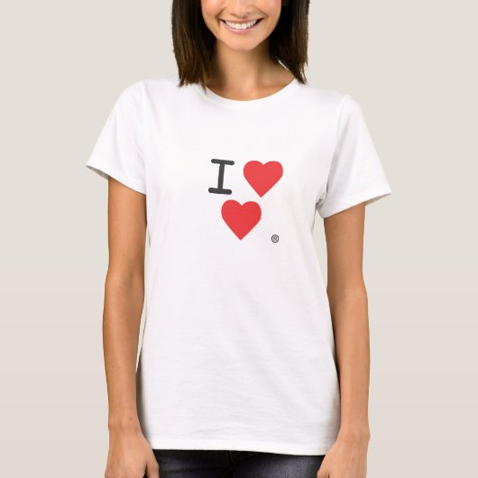 T-shirt I habillement de coeur de Luv (Devant)