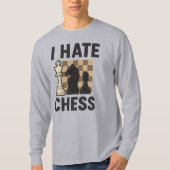 T-shirt I Hate Chess long sleeve - vivid print (Devant)