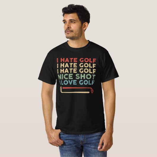T-shirt I Hate Golf (Devant entier)