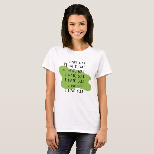 T-shirt "I HATE GOLF" pour les femmes (Devant entier)