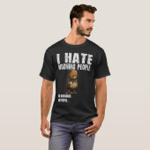 T-shirt I hate morning people  bad mood without coffee (Devant entier)