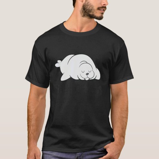 T-shirt I Hate Mornings Sleeping Seal (Devant)