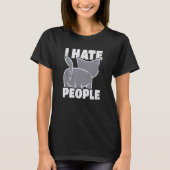 T-shirt I hate people (Devant)