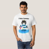 T-shirt I Hate Summer Grumpy Cat in Swimsuit Hate beach (Devant entier)