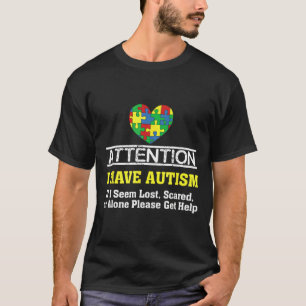 T-shirt I Have Autism Puzzle Heart Autism Awareness