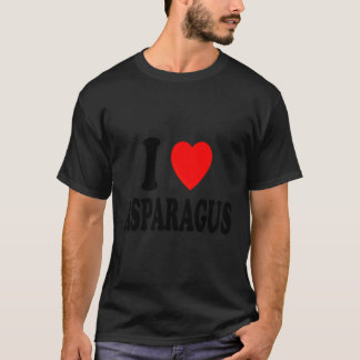 T-shirt I He Love Asparagus Vegan Végétarien Favorite Vege