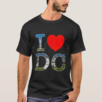 T-shirt I He Love Washington Wa Dc Police