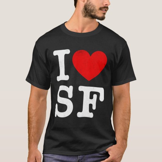 T-shirt I He Sf Frisco I Love San Francisco (Devant)