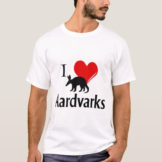 T-shirt I Heart Aardvarks (Devant)