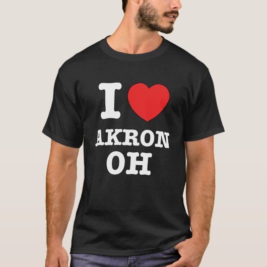 T-shirt I Heart Akron Ohio OH Love (Devant)