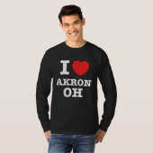 T-shirt I Heart Akron Ohio OH Love (Devant entier)