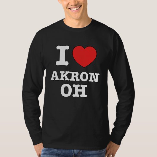 T-shirt I Heart Akron Ohio OH Love (Devant)